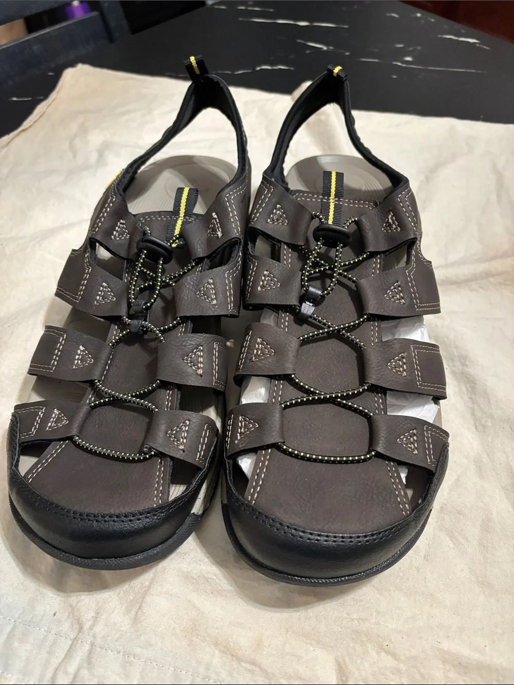 Ozark Trail Brown & Yellow Men's Outdoor Sport Sandals